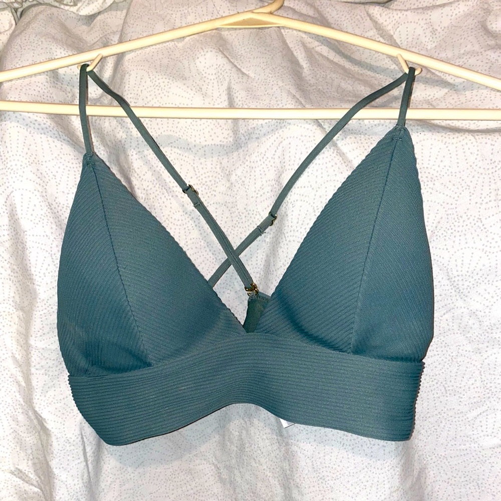 Green swim suit top
